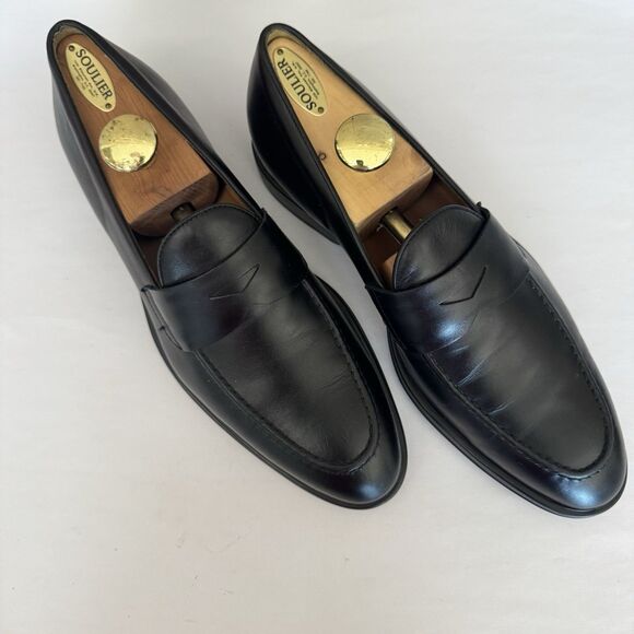 Antonio Maurizi Black Leather‎ Penny Loafers Men EU 43 US 10-10.5 Preppy Casual main image 15
